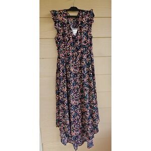 JESSICA SIMPSON Summer DRESS easy loose fit GABBIE HI-LOW FLUTTER SLEEVES Sz S